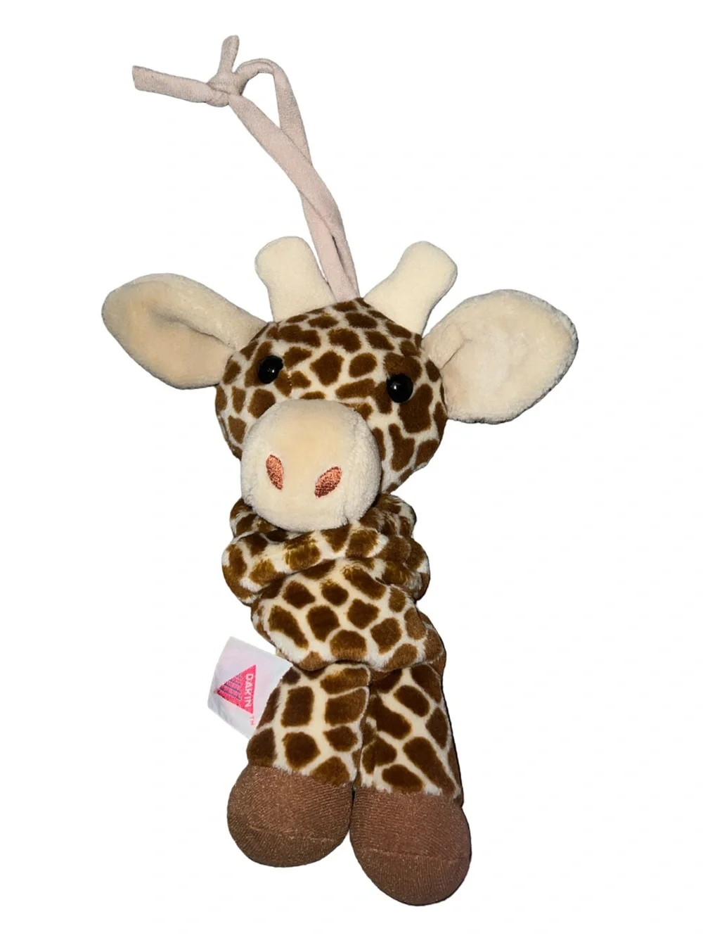 VINTAGE 1988 DAKIN MUSICAL LULLABY PULL DOWN TOY GIRAFFE NURSERY PLUSH STUFFED